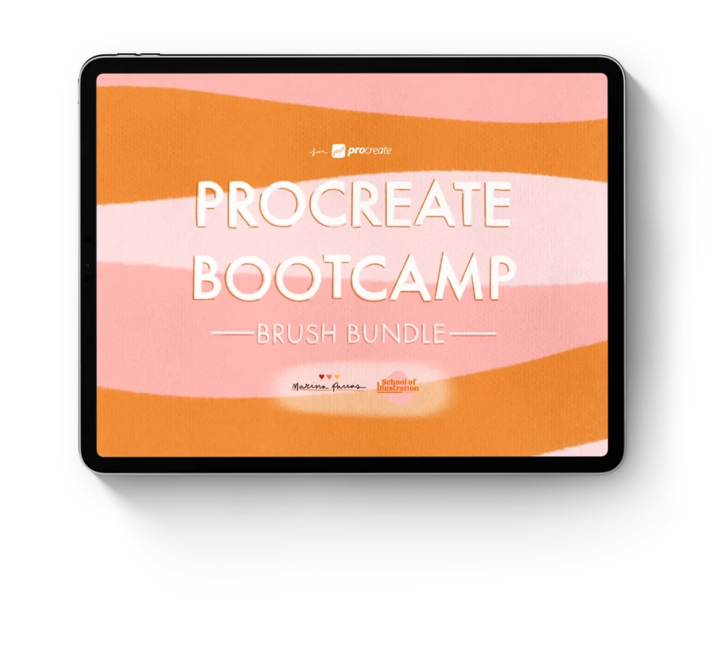 Mockup en iPad de Procreate Bootcamp