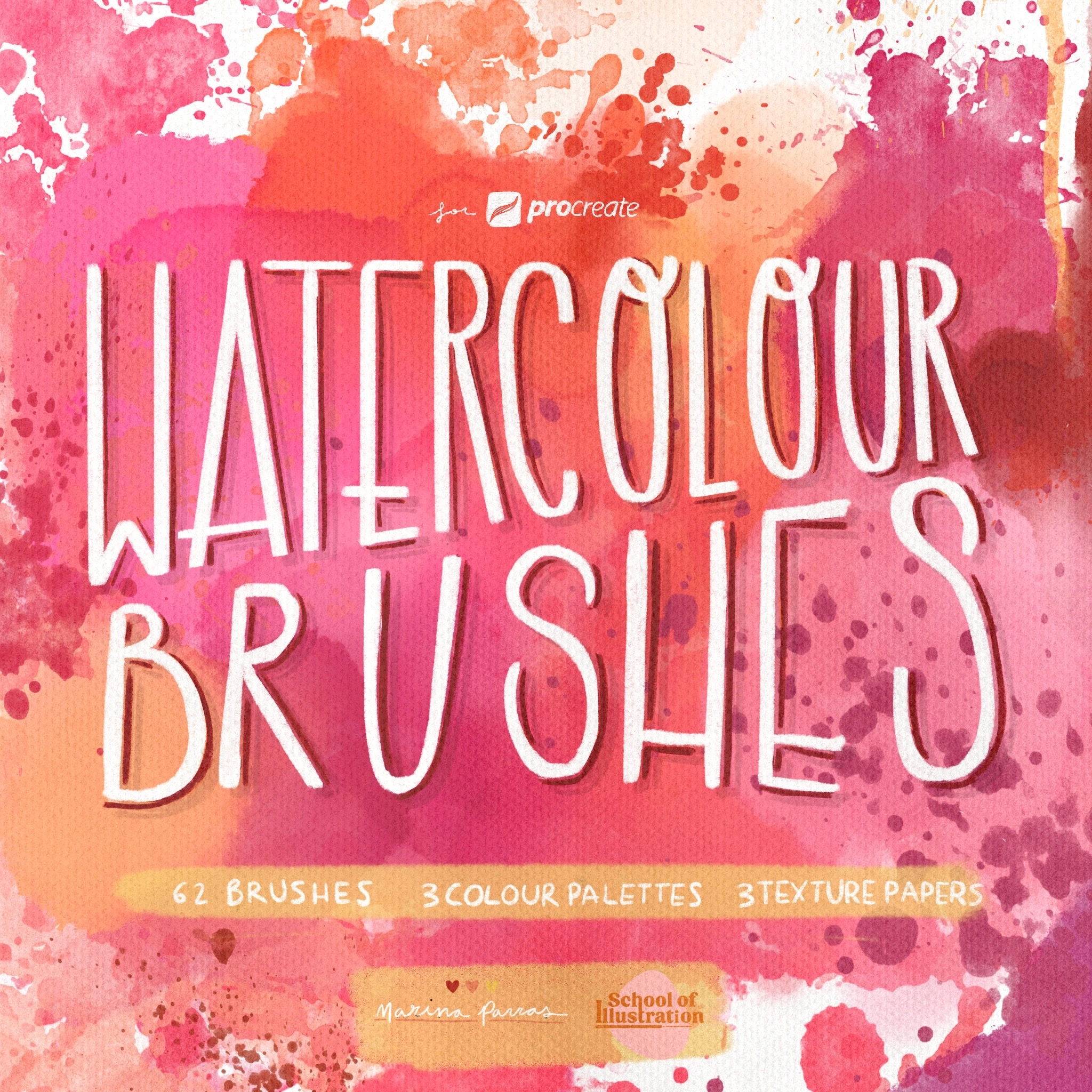 The watercolour digital brush pack