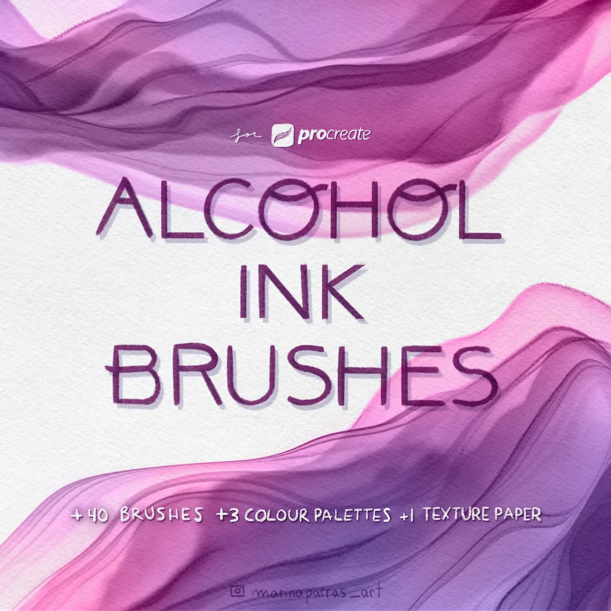 The alcohol ink digital brush pack
